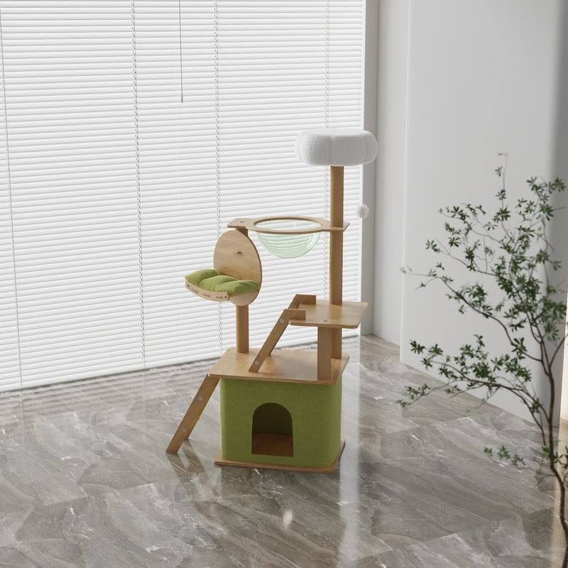 PetHeaven Árbol Rascador Y18 para Gatos - Torre de Actividades con Postes Rascadores para Gatos de Interior