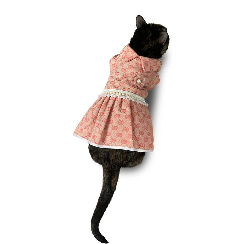 Pet Couture- Clothing for Cats & Small Dogs- Pink Dress