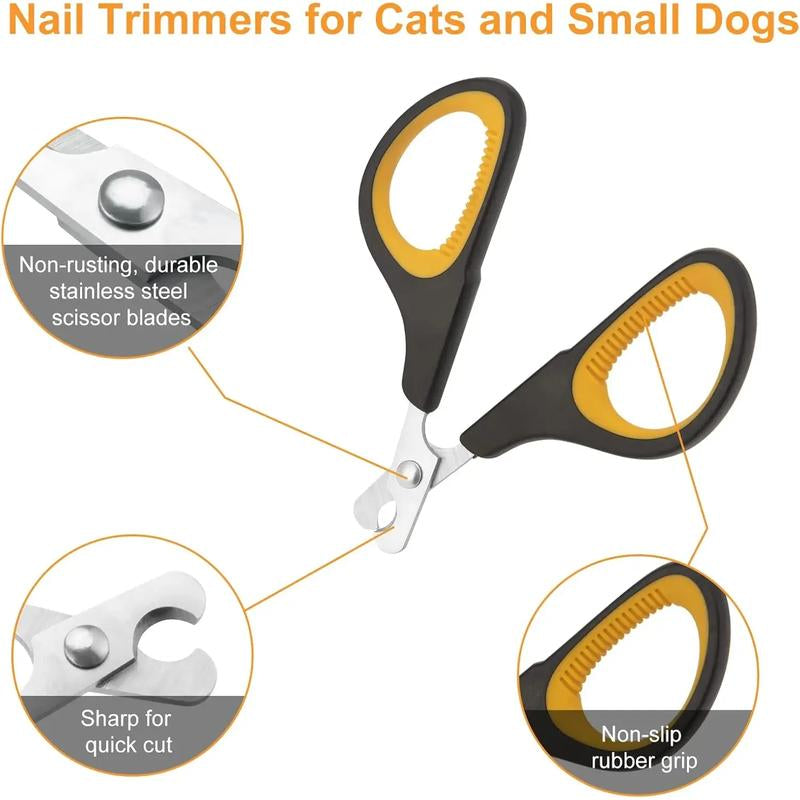 Cortauñas Premium para Gatos - Tijeras Ergonómicas Antideslizantes Profesionales para Gatos, Gatitos, Perros y Mascotas Pequeñas