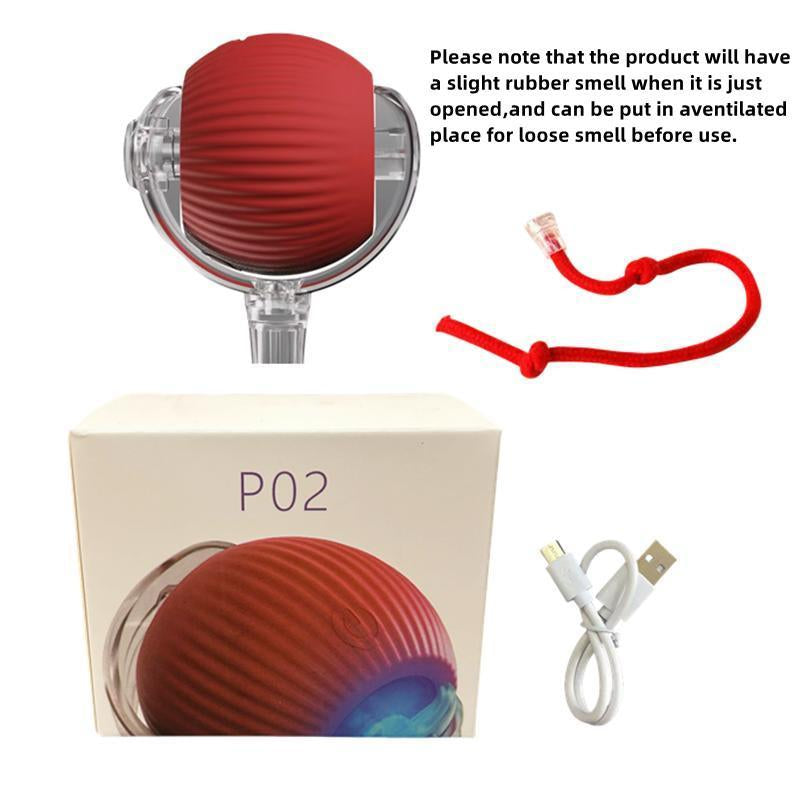 Electric Cat Ball Toy with Rope, Interactive Cat Teaser Toy, Automatic Rolling Ball Toy, Pet Supplies, Dog & Cat Accessories