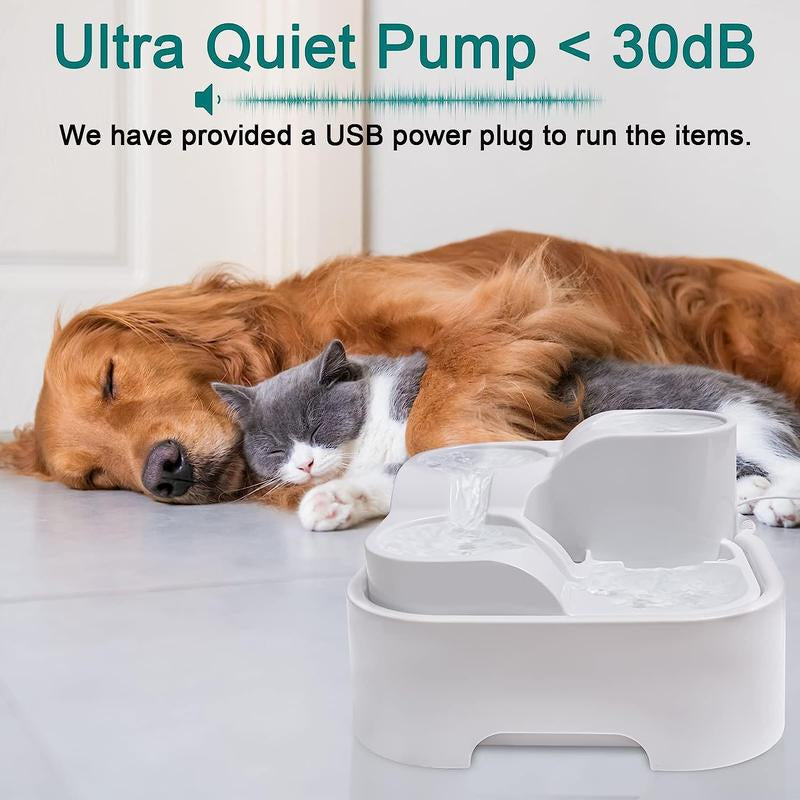 Fuente de Agua para Gatos 24/7 - Silenciosa con LED y Filtro de Carbón Activado