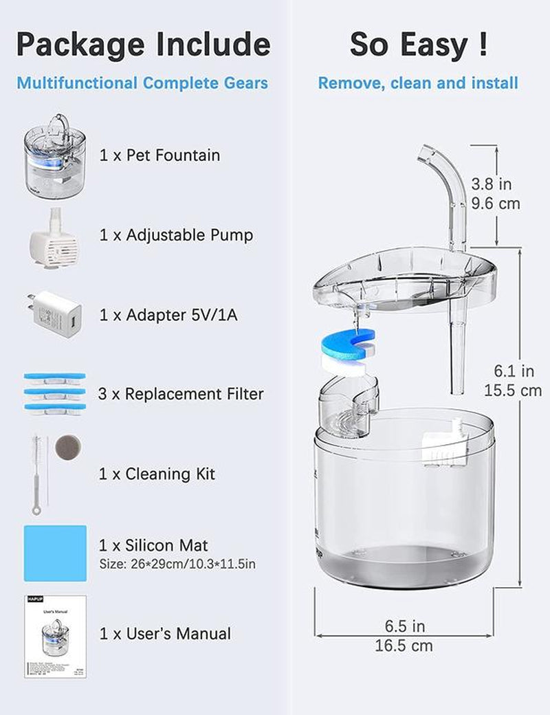 Fuente de Agua para Gatos - Dispensador Animal de Agua Fresca