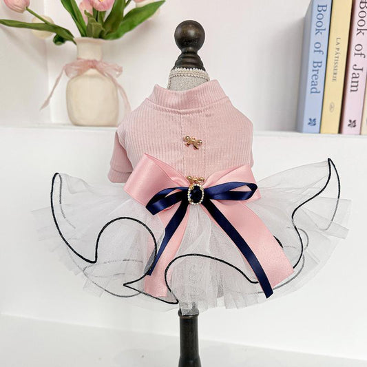 Ropa para Mascotas - Vestido Princesa para Gatos y Perros Pequeños - Estilo Primavera Verano