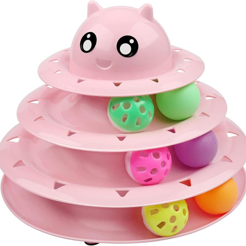 Set de 24 Juguetes Interactivos para Gatos - Kit Completo con Torbellino 3 Niveles, Juguetes con Hierba Gatera, Ratones y Pelotas Variadas