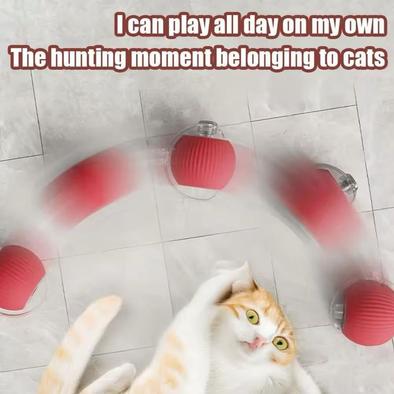 Electric Cat Ball Toy with Rope, Interactive Cat Teaser Toy, Automatic Rolling Ball Toy, Pet Supplies, Dog & Cat Accessories