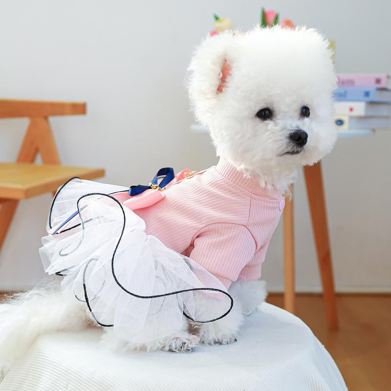 Ropa para Mascotas - Vestido Princesa para Gatos y Perros Pequeños - Estilo Primavera Verano