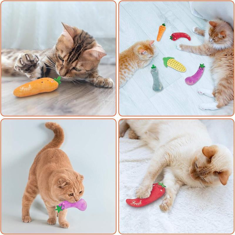 Juguetes con Hierba Gatera para Gatos - Almohadas Interactivas y Mordedores con Catnip Natural para Gatos de Interior