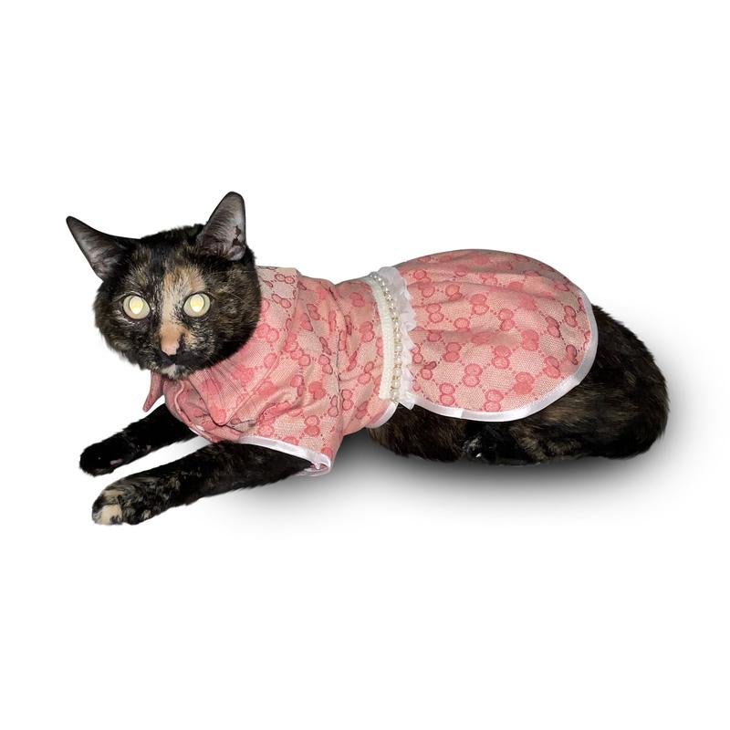 Pet Couture- Clothing for Cats & Small Dogs- Pink Dress