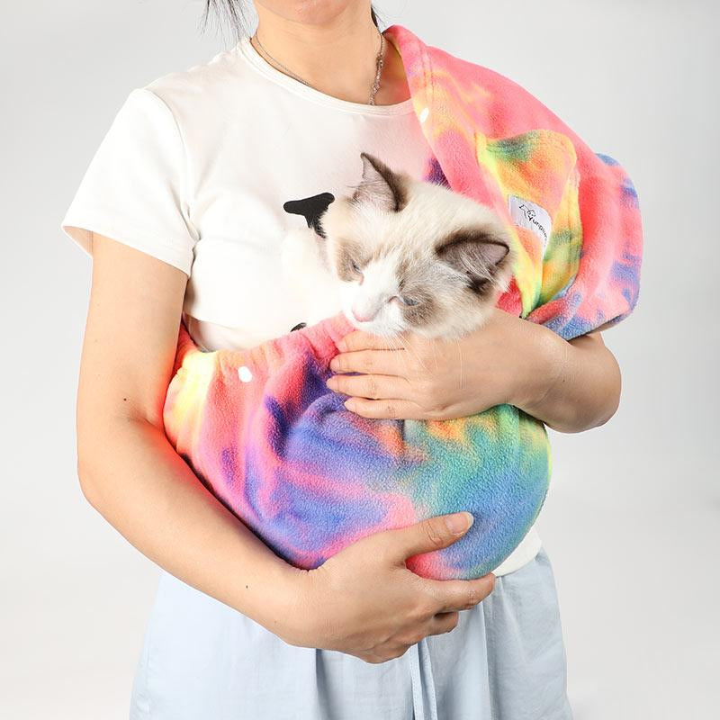Large Pet Sling, Pet Carrier, Handsfree up to 15Lbs, Dog & Cat Sling Soft Touch for Chinchillas, Hedgehogs, Puppies, Sugar Gliders, Guinea Pigs, Rabbits, Kittens Etc Bag Hands Free