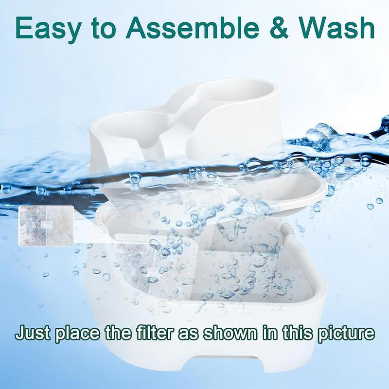 Fuente de Agua para Gatos 24/7 - Silenciosa con LED y Filtro de Carbón Activado