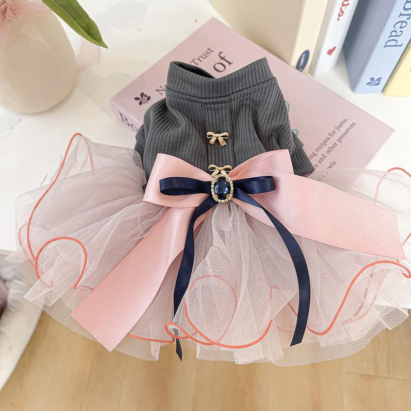 Ropa para Mascotas - Vestido Princesa para Gatos y Perros Pequeños - Estilo Primavera Verano