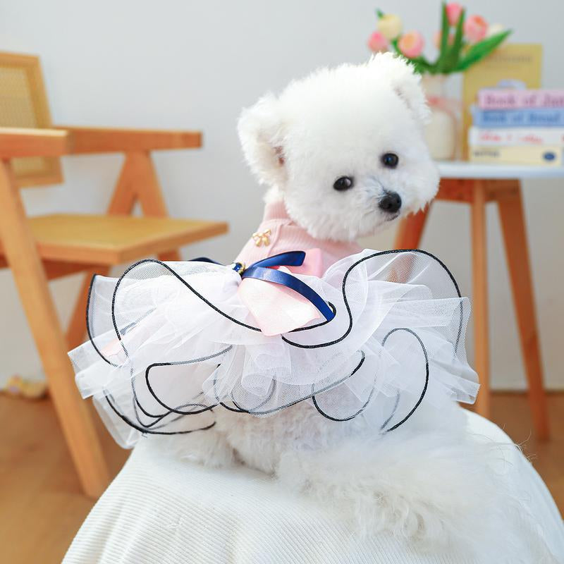 Ropa para Mascotas - Vestido Princesa para Gatos y Perros Pequeños - Estilo Primavera Verano