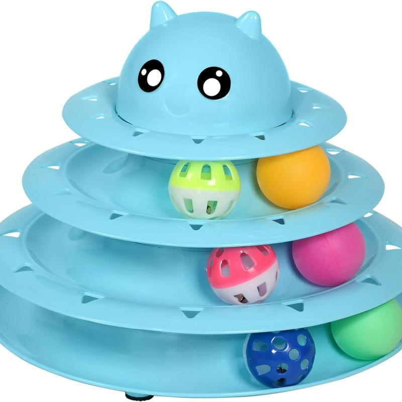 Set de 24 Juguetes Interactivos para Gatos - Kit Completo con Torbellino 3 Niveles, Juguetes con Hierba Gatera, Ratones y Pelotas Variadas