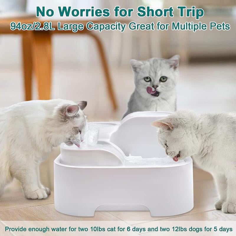 Fuente de Agua para Gatos 24/7 - Silenciosa con LED y Filtro de Carbón Activado