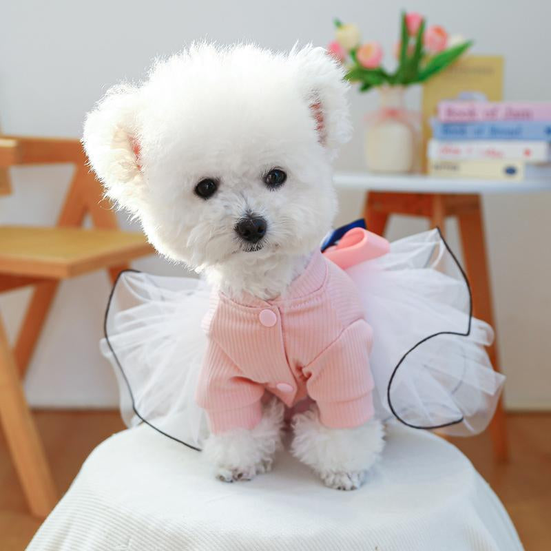 Ropa para Mascotas - Vestido Princesa para Gatos y Perros Pequeños - Estilo Primavera Verano