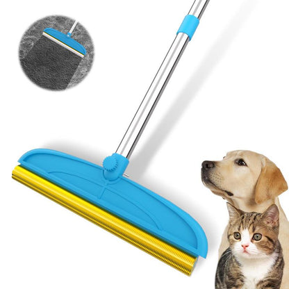 Cat Hair Remover, Adjustable Pet Hair Remover, Pet Cleaning Brush with Hanging Ring, Power Broom, Pet Hair Remover Tool for Carpets Floor Use, Shedding Grooming Kit