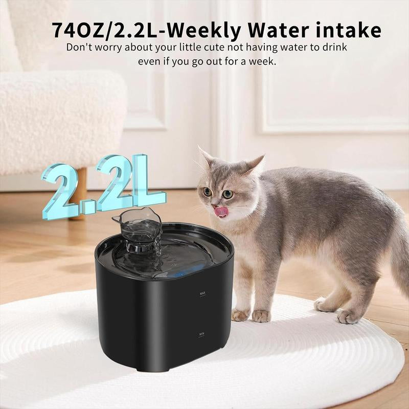 Automatic Cat Water Fountain with Filter, Silent Pet Water Dispenser, Automatic Water Dispenser, Pet Feeding Drinking Fountain, Water Feeder, Automatic Circulation Filtration, Automatic Water Bowl, Cat Accessories, Pet Products, Valentine'S Day Gift