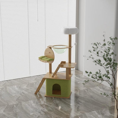 PetHeaven Árbol Rascador Y18 para Gatos - Torre de Actividades con Postes Rascadores para Gatos de Interior