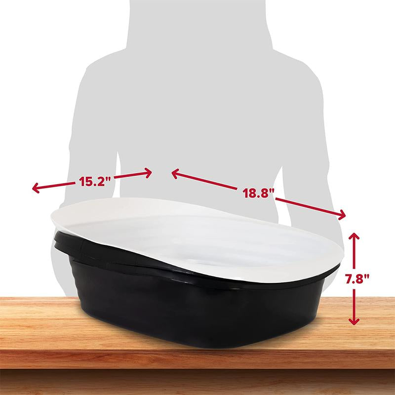 Arm & Hammer Large Sifting Litter Box Scoop Free Cat Litter Tray with Microban, Made in USA Doskocil