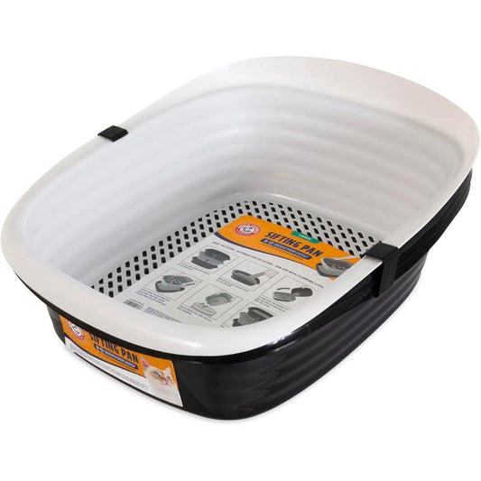Arm & Hammer Large Sifting Litter Box Scoop Free Cat Litter Tray with Microban, Made in USA Doskocil