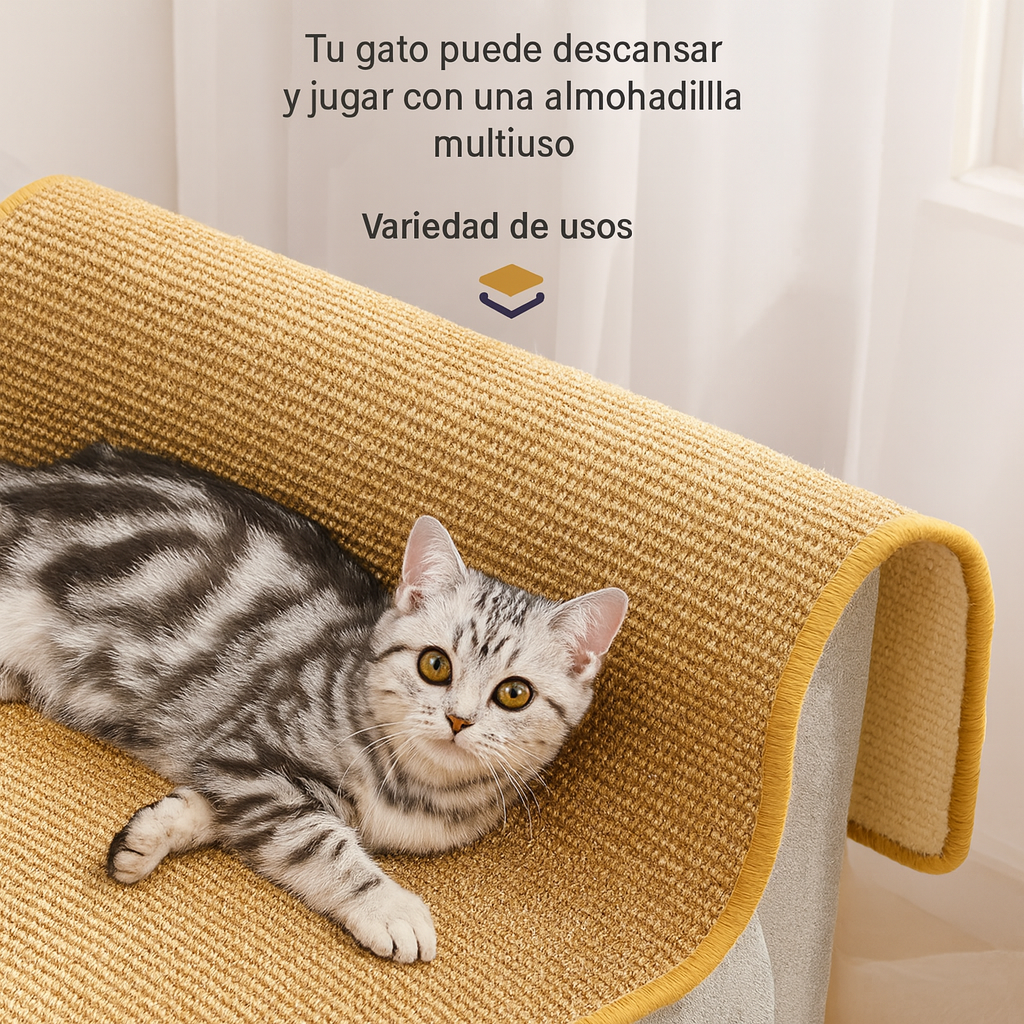  Rascador de Sisal para Gatos – Alfombra Protectora de Muebles, Sofás y Sillas