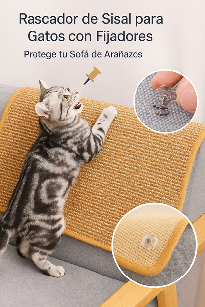  Rascador de Sisal para Gatos – Alfombra Protectora de Muebles, Sofás y Sillas