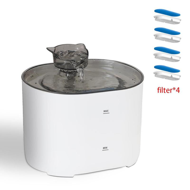 Automatic Cat Water Fountain with Filter, Silent Pet Water Dispenser, Automatic Water Dispenser, Pet Feeding Drinking Fountain, Water Feeder, Automatic Circulation Filtration, Automatic Water Bowl, Cat Accessories, Pet Products, Valentine'S Day Gift