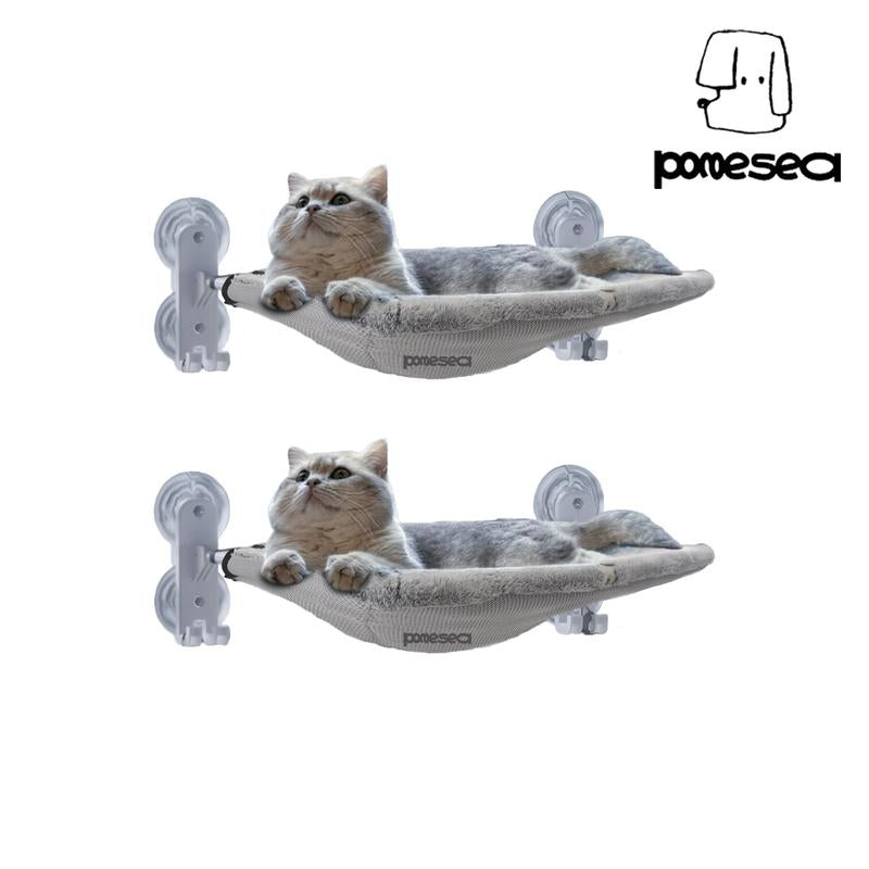 【Cat Window Perch】For Large Cats,Glow in the Dark,Hammock with Hook Design Double-Sided Fabric Cover, Foldable Window Seat,Sunbathing