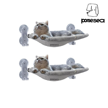 【Cat Window Perch】For Large Cats,Glow in the Dark,Hammock with Hook Design Double-Sided Fabric Cover, Foldable Window Seat,Sunbathing