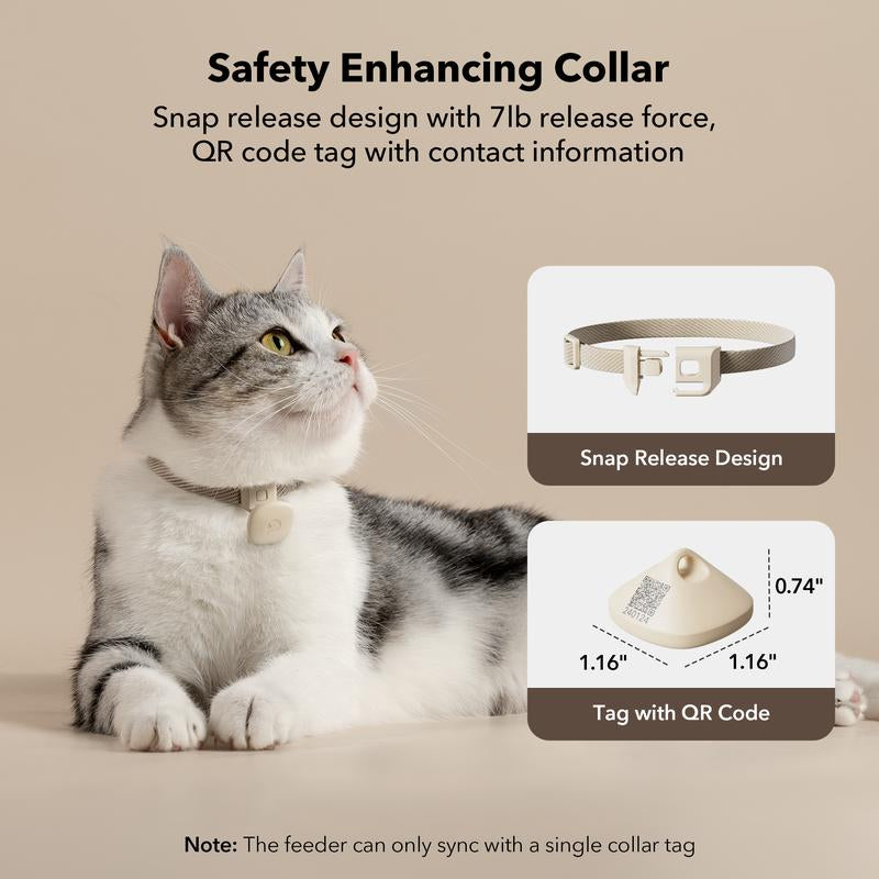 Comedero Automático PETLIBRO RFID WiFi 5G - Dispensador con Control por App y Sensor de Collar para 1-10 Comidas Programables