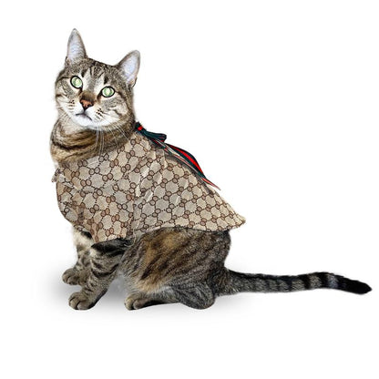 Ropa para Mascotas - Camiseta Marrón para Gatos y Perros Pequeños - Pet Couture