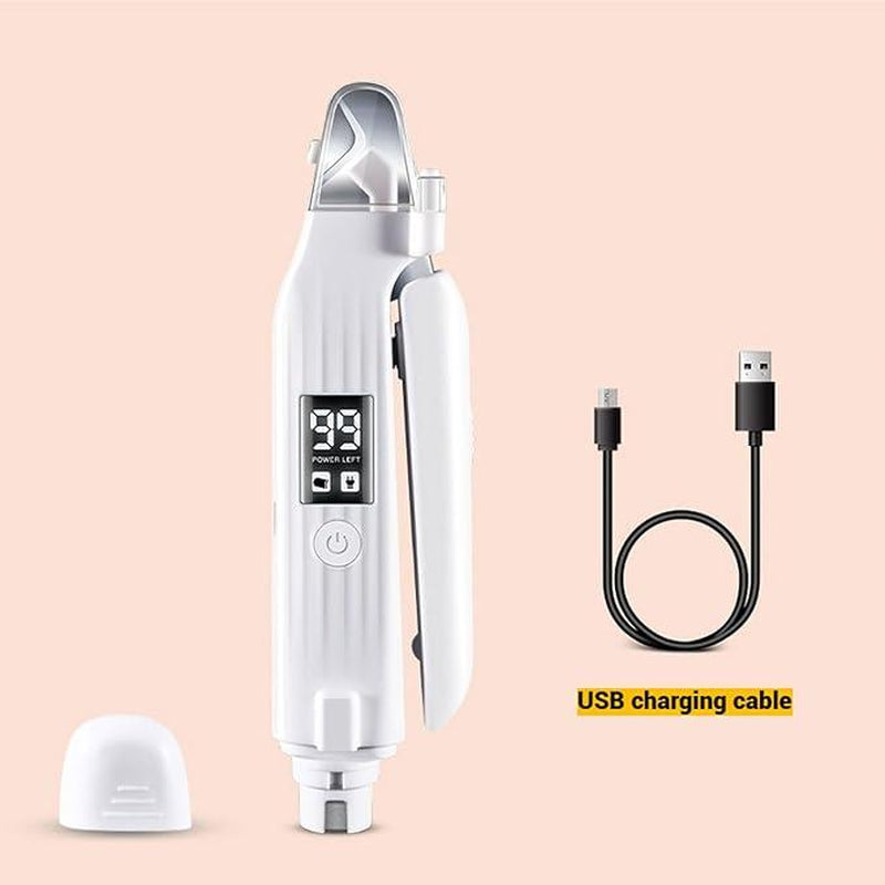 Nail Trimmer,Pet Nail Trimmer,Portable 2 in 1 Dog Cat Electric Nail Clipper with Light,Electric Pets Claw Trimmer,Nail Trimmer with Nail File.