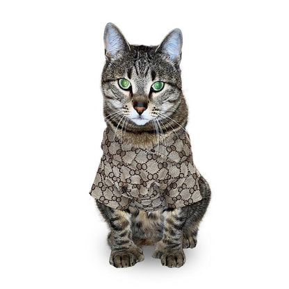Ropa para Mascotas - Camiseta Marrón para Gatos y Perros Pequeños - Pet Couture