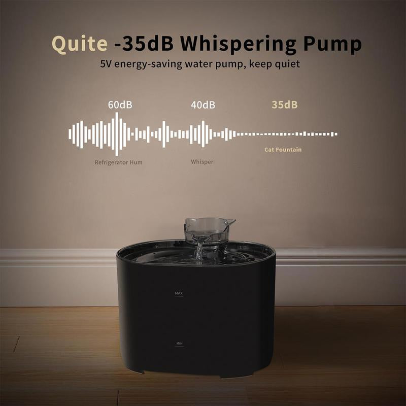 Automatic Cat Water Fountain with Filter, Silent Pet Water Dispenser, Automatic Water Dispenser, Pet Feeding Drinking Fountain, Water Feeder, Automatic Circulation Filtration, Automatic Water Bowl, Cat Accessories, Pet Products, Valentine'S Day Gift