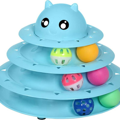 Set de 24 Juguetes Interactivos para Gatos - Kit Completo con Torbellino 3 Niveles, Juguetes con Hierba Gatera, Ratones y Pelotas Variadas