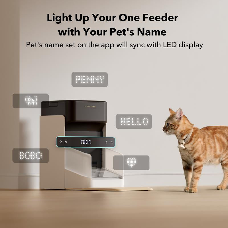 Comedero Automático PETLIBRO RFID WiFi 5G - Dispensador con Control por App y Sensor de Collar para 1-10 Comidas Programables