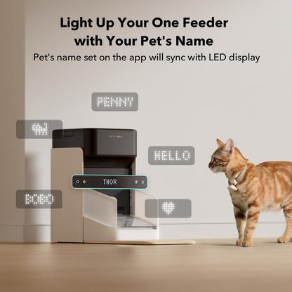 Comedero Automático PETLIBRO RFID WiFi 5G - Dispensador con Control por App y Sensor de Collar para 1-10 Comidas Programables
