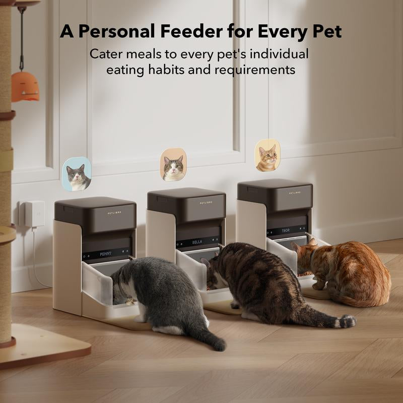 Comedero Automático PETLIBRO RFID WiFi 5G - Dispensador con Control por App y Sensor de Collar para 1-10 Comidas Programables