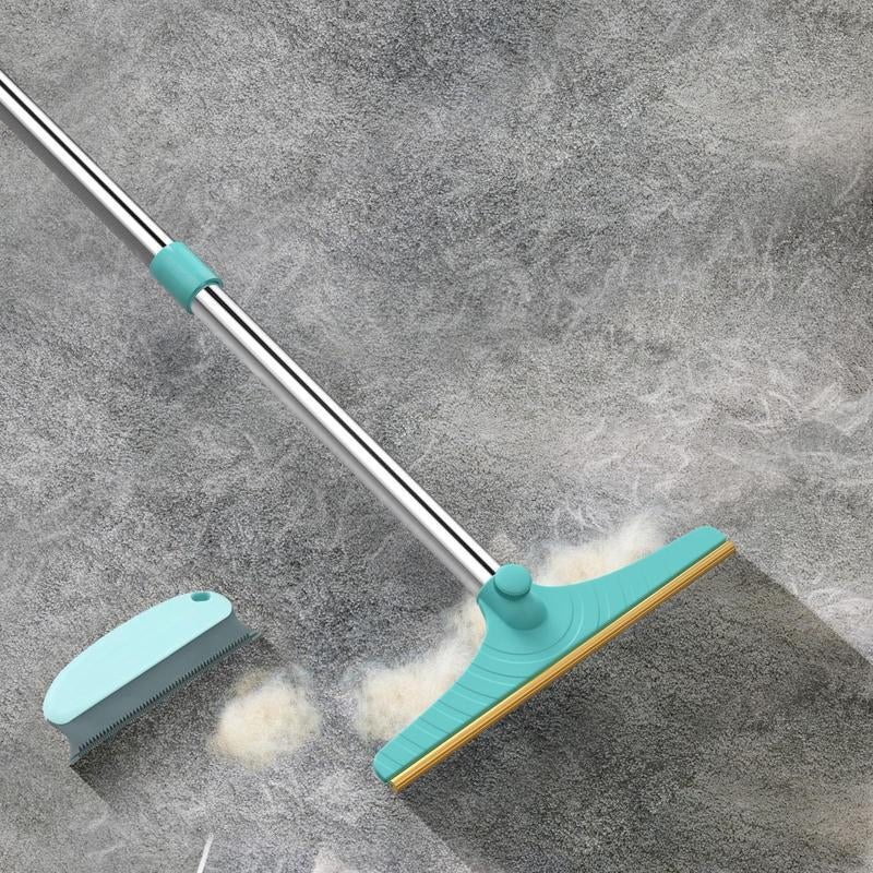 Cat Hair Remover, Adjustable Pet Hair Remover, Pet Cleaning Brush with Hanging Ring, Power Broom, Pet Hair Remover Tool for Carpets Floor Use, Shedding Grooming Kit