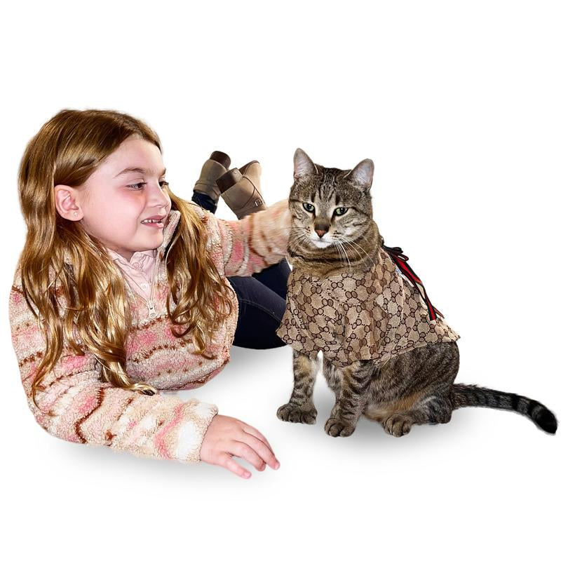 Ropa para Mascotas - Camiseta Marrón para Gatos y Perros Pequeños - Pet Couture