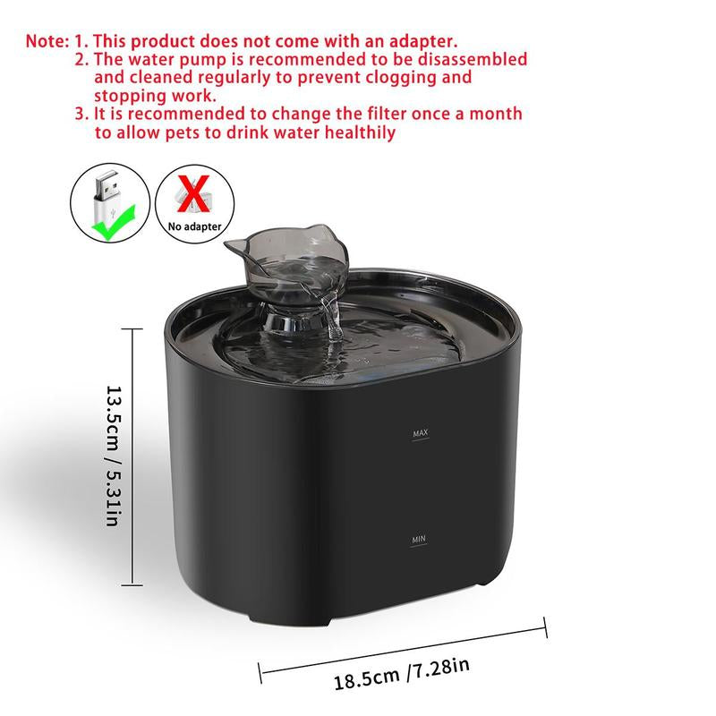 Automatic Cat Water Fountain with Filter, Silent Pet Water Dispenser, Automatic Water Dispenser, Pet Feeding Drinking Fountain, Water Feeder, Automatic Circulation Filtration, Automatic Water Bowl, Cat Accessories, Pet Products, Valentine'S Day Gift